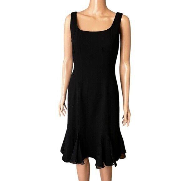 Carlisle Wool Dress Sz 2 Sleeveless Mermaid Hem Wedding Guest Old Money Preppy - Picture 1 of 5